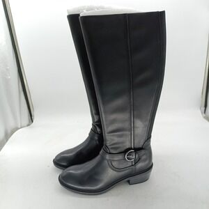 Baretraps Nerita Womens Black Tall Knee High Riding Boots 6M #121